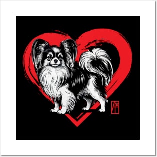 I Love My Papillon - I Love my dog - Intelligent dog Posters and Art